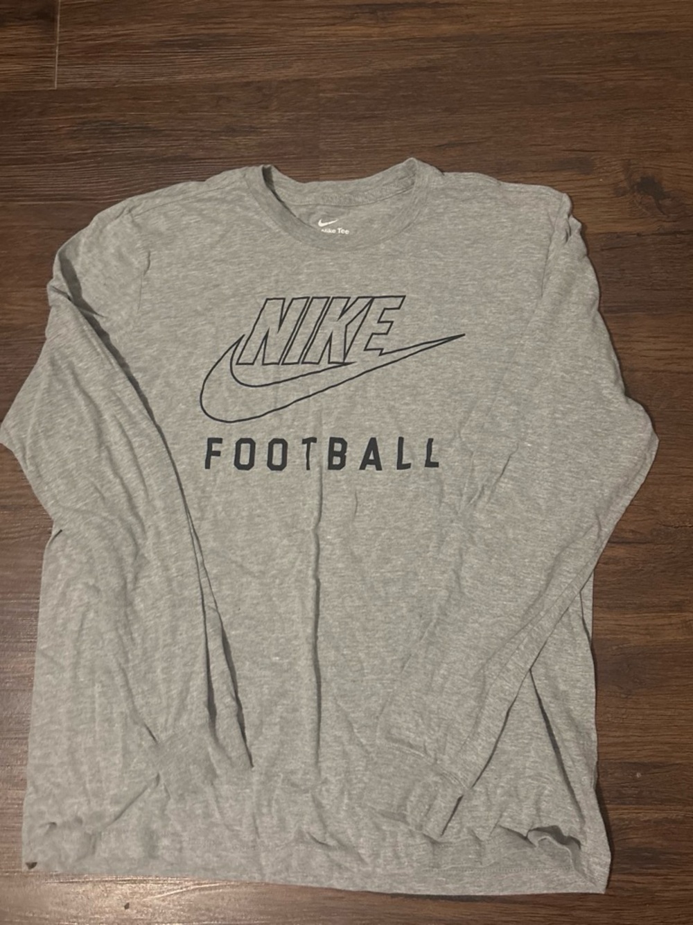 Nike Gray Long Sleeve Football Tee